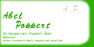 abel poppert business card